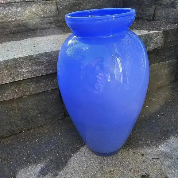 Cobalt Blue Glass Vase - Picture 1 of 4